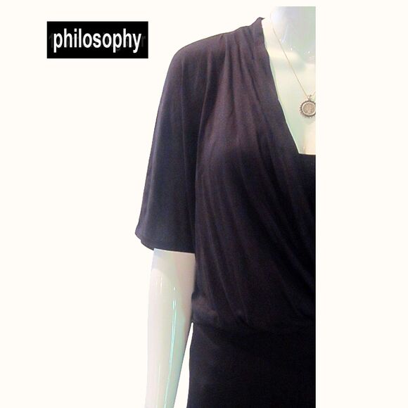 philosophy NEW Surplice Faux Wrap Bandage Bodycon Dress - Picture 6 of 12